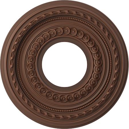 Ekena Millwork Cole PVC Medallion (Canopies up to 4 1/4"), 10"OD x 3 1/2"ID x 3/4"P, Universal Aged Metallic Rust CMP10CODRU